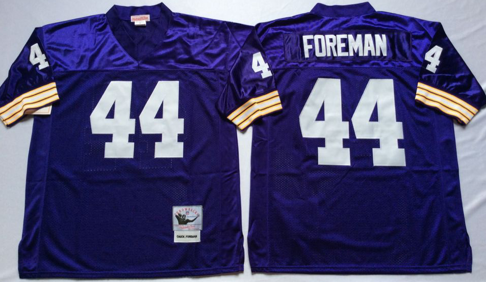 Men NFL Minnesota Vikings #44 Foreman purple Mitchell Ness jerseys